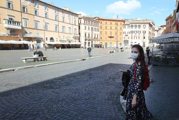 Rome, Rome empty after the latest government provisions due to the Coronavirus Pictured emergency: Piazza Navona empty  Copyright: xPieroxTenaglix xIPAx xPieroxTenaglix