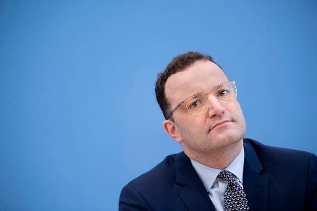 Jens Spahn - Coronavirus DEU, Deutschland, Germany, Berlin, 11.03.2020 Jens Spahn, Bundesgesundheitsminister CDU, waehrend der Bundespressekonferenz zum Thema Unterrichtung zum Umgang mit dem Coronavirus nach dem Gespraech des Europaeischen Rates in Berlin. Jens Spahn, Federal Minister for Health CDU, during a press call at the Bundespressekonferenz concerning on the spread of novel coronavirus in Berlin. The number of people infected with the novel coronavirus in Germany is continuing to rise in Germany and has topped 1,500.