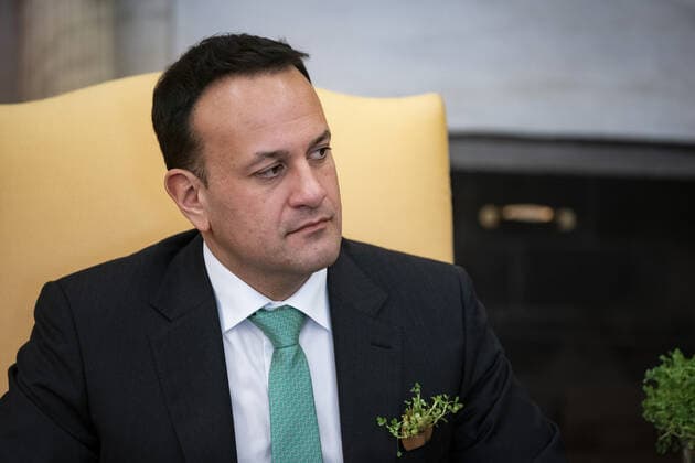 Leo Varadkar, Ireland s prime minister, listens during a meeting with U.S. President Donald Trump, not pictured, in the Oval Office of the White House in Washington, D.C. on Thursday, March 12, 2020.  WAX20200312208 ALxDRAGO