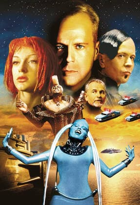 THE FIFTH ELEMENT, Milla Jovovich, Chris Tucker, Bruce Willis, Ian Holm, Gary Oldman, Maiwenn Le Besco (bottom), 1997, Columbia Pictures courtesy Everett Collection Columbia Pictures Courtesy Everett Collection !ACHTUNG AUFNAHMEDATUM GESCHÃ„TZT! PUBLICATIONXNOTxINxCANxCHNxFRAxITAxJPNxNORxPOLxRUSxESPxUKxUSA Copyright: xColumbiaxPictures CourtesyxEverettxCollectionx MCDFIEL EC016