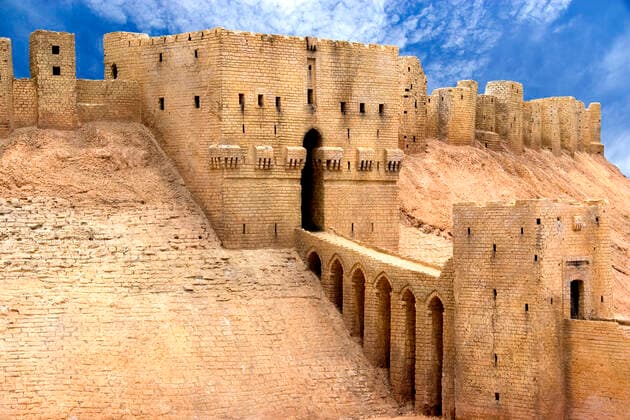 Aleppo Citadel Syria Image of Aleppo Citadel, Syria. This structure is a smaller sized exact replica of the real Citadel.  Copyright: xshariffcx 875359