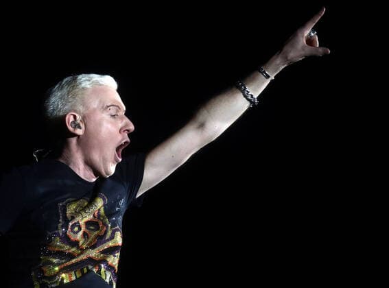 Bilder des Jahres 2020, Entertainment 03 MÃ¤rz Entertainment Themen der Woche KW11 MOSCOW, RUSSIA - MARCH 14, 2020: H.P. Baxxter, lead singer of the German rave and techno music band Scooter, performs during a concert as part of the God Save The Rave Tour at the Adrenaline Stadium Club. Sergei Fadeichev TASS  TS0D2185