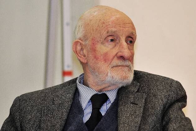 Triennale di Milano, Presentation of the Graphic Autobiography of Italo Lupi in the hall of honor; in the photo Vittorio Gregotti (Nicola Marfisi Fotogramma, Milan - 2014-01-15) ps the photo can be used in respect of the context in which it was taken, and without defamatory intent of the decoration of the people represented (Nicola Marfisi Fotogramma, Archive Photos - 2020-03-15) p.s. la foto e utilizzabile nel rispetto del contesto in cui e stata scattata, e senza intento diffamatorio del decoro delle persone rappresentate  Copyright: xNicolaxMarfisix xFOTOGRAMMAx