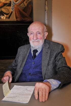 Triennale di Milano, Presentation of the Graphic Autobiography of Italo Lupi in the hall of honor; in the photo Vittorio Gregotti (Nicola Marfisi Fotogramma, Milan - 2014-01-15) ps the photo can be used in respect of the context in which it was taken, and without defamatory intent of the decoration of the people represented (Nicola Marfisi Fotogramma, Archive Photos - 2020-03-15) p.s. la foto e utilizzabile nel rispetto del contesto in cui e stata scattata, e senza intento diffamatorio del decoro delle persone rappresentate  Copyright: xNicolaxMarfisix xFOTOGRAMMAx