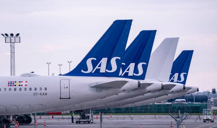Scandinavian Airlines SAS Airbus A320 planes parked at Copenhagen Airport, Kastrup, Denmark, on March 15, 2020 KASTRUP DENMARK x50090x,  Copyright: xJohanxNilsson TTx SWEDEN SAS CORONA