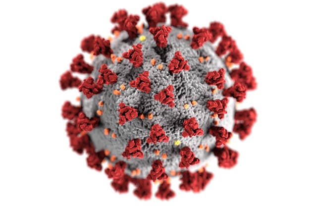 This illustration, created at the Centers for Disease Control and Prevention (CDC), reveals the ultrastructural morphology exhibited by coronaviruses. Note the spikes that adorn the outer surface of the virus, which impart the look of a corona surrounding the virion when viewed electron microscopically. A novel coronavirus, named Severe Acute Respiratory Syndrome coronavirus 2 (SARS-CoV-2), was identified as the cause of an outbreak of respiratory illness first detected in Wuhan, China, in 2019. The illness caused by this virus has been named coronavirus disease 2019 (COVID-19). CDC  WAX2020031502 CDC