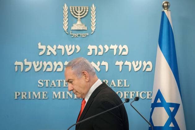 (200318) -- BEIJING, March 18, 2020 -- Israeli Prime Minister Benjamin Netanyahu addresses a press conference in Jerusalem, March 16, 2020. Israeli Prime Minister Benjamin Netanyahu announced Monday that the state s public sector will move to emergency mode as part of the efforts to contain the coronavirus spread. Thus, most government employees will not attend work from Wednesday until mid-April. (Yonatan Sindel JINI Handout via Xinhua) XINHUA PHOTOS OF THE DAY ShangxHao 