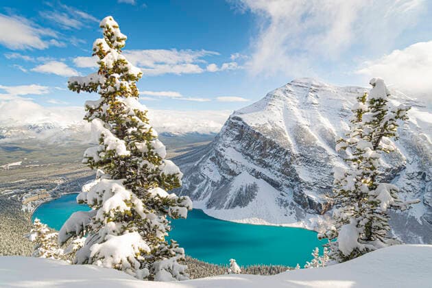 Snowy Lake Louise, Banff, Albert, Canada Lake Louise, AB, Canada CR_SHKO200220-302956-01