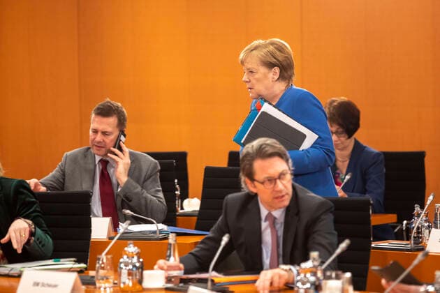 Germany, Berlin, Federal Chancellery, Federal Cabinet Meeting, Chancellor Angela Merkel CDU, 18 03 2020