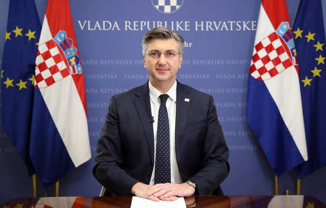 Prime Minister Plenkovic addressed the Croatian public via television Prime Minister of Croatia Andrej Plenkovic addressed the Croatian public via television. Prime minister of Croatia Andrej Plenkovic spoke on the occasion of the situation in Croatia due to the coronavirus pandemic and the measures taken by the government and public institutions in order to protect Croatian citizens in Zagreb, Croatia, on March 19, 2020. DamirxSencar HINA POOL PIXSELL