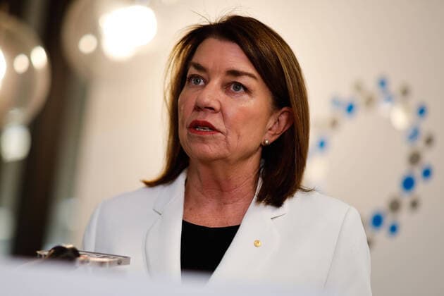 ANNA BLIGH ABA PRESSER, ABA CEO Anna Bligh speaks to the media during a press conference in Sydney, Friday, March 20, 2020. ( NO ARCHIVING, EDITORIAL USE ONLY, NO USE IN BOOKS WITHOUT CONSENT SYDNEY NSW AUSTRALIA  Copyright: xPAULxBRAVENx 20200320001458265939