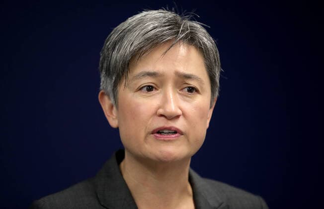 PENNY WONG CORONAVIRUS PRESSER, Shadow Minister for Foreign Affairs Penny Wong speaks to the media during a press conference at her office in Adelaide, Friday, March 20, 2020. ( NO ARCHIVING, EDITORIAL USE ONLY, NO USE IN BOOKS WITHOUT CONSENT ADELAIDE SA AUSTRALIA  Copyright: xKELLYxBARNESx 20200320001458335612