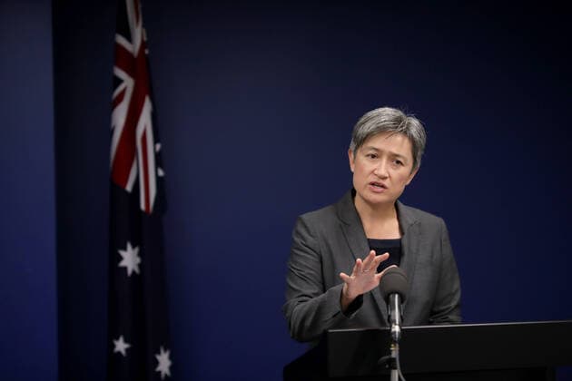 PENNY WONG CORONAVIRUS PRESSER, Shadow Minister for Foreign Affairs Penny Wong speaks to the media during a press conference at her office in Adelaide, Friday, March 20, 2020. ( NO ARCHIVING, EDITORIAL USE ONLY, NO USE IN BOOKS WITHOUT CONSENT ADELAIDE SA AUSTRALIA  Copyright: xKELLYxBARNESx 20200320001458335636