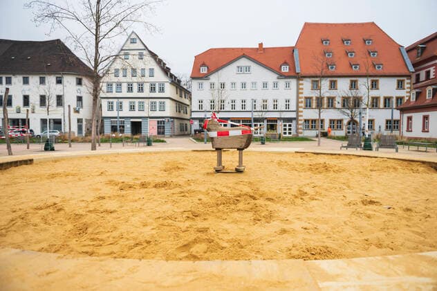 COVID 19 LIFE IN ERFURT 20 03 2020 Erfurt The playground at Hirschgarten in Erfurter is closed on 20 March 2020
