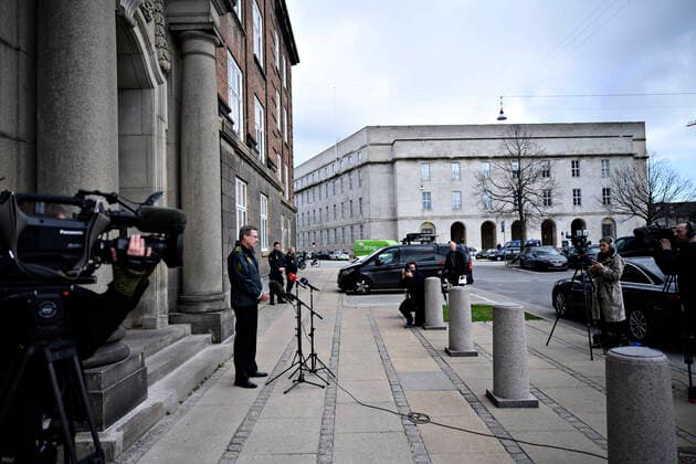 State Police Chief of the Thorkild State Police is present at a doorstep focusing on the message Now keep a distance from each other, at the Copenhagen Police Square on Friday, March 20, 2020 There are still too many Danes who do not take the COVID 19 situation seriously enough and gather in small areas It increases the spread of coronavirus and it mu  Copyright: PhilipxDavali PhilipxDavalix COP113 spdk20200320-120440-L