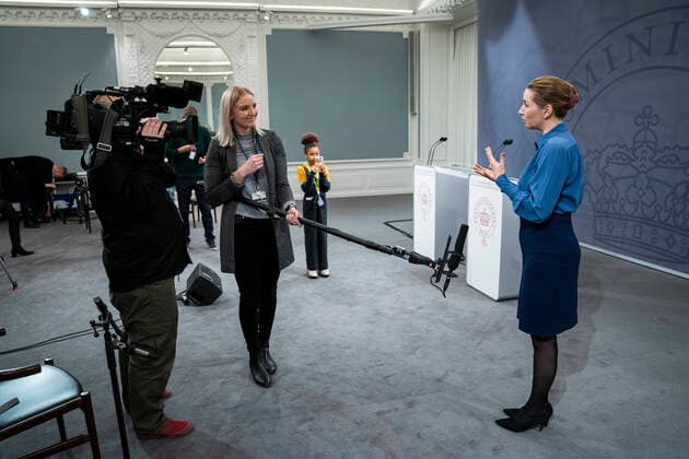 Prime Minister Mette Frederiksen S holds the children press conference, where she answers questions from the children about coronavirus and COVID 19 Friday, March 20, 2020, Denmark,  Copyright: MartinxSylvestx COP103 spdk20200320-122413-L