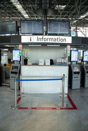 Coronavirus COVID 19 Stuttgart Airport and Messe Stuttgart under the influence of the pandemic The grounds and terminals are also referred to Very few flights arrive in Stuttgart at Stuttgart Mitte Baden Württemberg Germany Copyright: xLeif-HendrikxPiechowskix