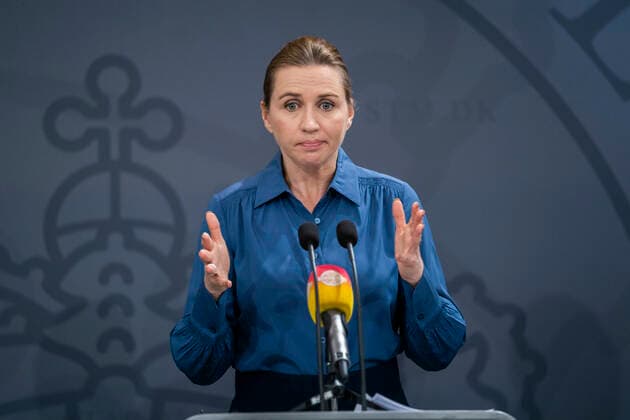 Prime Minister Mette Frederiksen and Minister of Health Magnus Heunicke S hold the children press conference, where they answer questions from the children about coronavirus and COVID 19 Friday, March 20, 2020, Denmark,  Copyright: MartinxSylvestx COP103 spdk20200320-130139-L