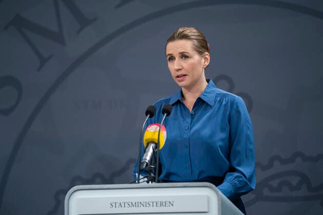 Prime Minister Mette Frederiksen and Minister of Health Magnus Heunicke S hold the children press conference, where they answer questions from the children about coronavirus and COVID 19 Friday, March 20, 2020, Denmark,  Copyright: MartinxSylvestx COP103 spdk20200320-130419-L