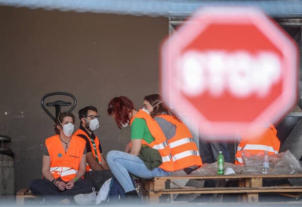 Improvised hospital for patients - Zagreb, Croatia 20.03.2020., Zagreb, Croatia - The National Civil Protection Headquarters is installing beds for patients with the coronavirus in the Arena Center. MarkoxPrpic PIXSELL