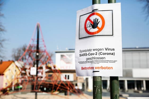 Playground closed due to virus SARS Cov 2 Corona closed Playground in the city centre of Nürtingen No entering the playground Playground closed due to virus SARS Cov 2 Corona closed Playground in the city centre of Nürtingen No entering the playground