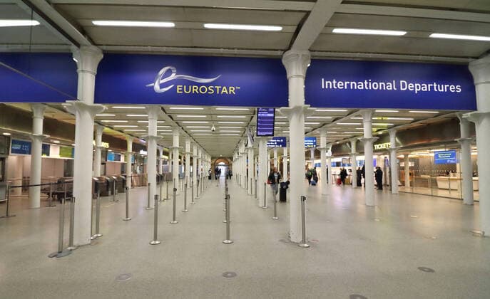 March 19, 2020, London, United Kingdom: Eurostar International departures area at London St Pancras with only a handful of passengers during the corona pandemic..Train and Underground stations around London look deserted as Coronavirus fears spread and travel restrictions are expected. London United Kingdom - ZUMAs197 20200319_zaa_s197_302 Copyright: xKeithxMayhewx