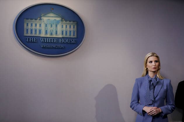 Ivanka Trump, senior adviser to U.S. President Donald Trump, listens during a Coronavirus Task Force news conference in the briefing room of the White House in Washington, DC on Friday, March 20, 2020. Americans will have to practice social distancing for at least several more weeks to mitigate U.S. cases of Covid-19, Anthony S. Fauci of the National Institutes of Health said today.  WAX20200320210 ALxDRAGO