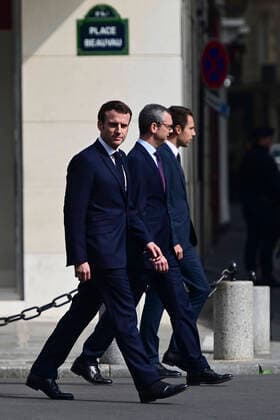 Emmanuel Macron - president de la Republique Alexis Kohler - secretaire general de l Elysee NEWS : Conseil de Defense et de securite Nationale - 20 03 2020 JBAutissier Panoramic 