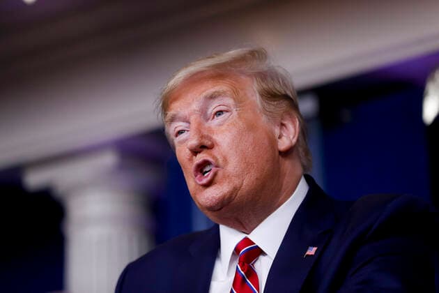 United States President Donald J. Trump speaks during a Coronavirus Task Force news conference in the briefing room of the White House in Washington, D.C., U.S., on Friday, March 20, 2020. Americans will have to practice social distancing for at least several more weeks to mitigate U.S. cases of Covid-19, Director of the National Institute of Allergy and Infectious Diseases at the National Institutes of Health Dr. Anthony Fauci said today. Copyright: xAlxDragox