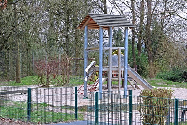 Fear of the corona virus A childrens playground has been closed due to the corona crisis and may no longer be used Essen North Rhine-Westphalia Germany