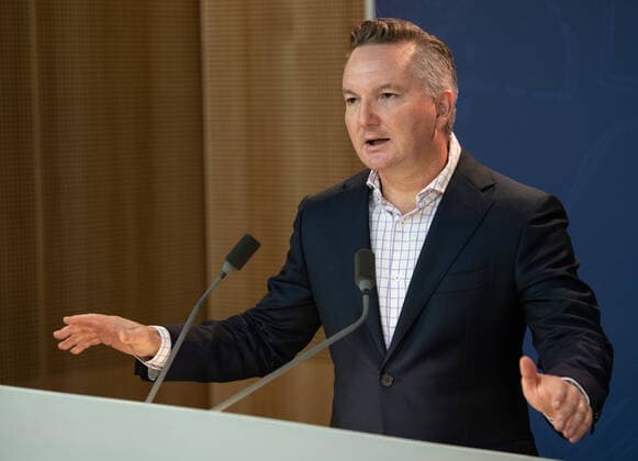 LABOR CORONAVIRUS PRESSER, Shadow Minister for Health Chris Bowen speaking at a media conference in Sydney, Saturday, March 21, 2020. ( NO ARCHIVING, EDITORIAL USE ONLY, NO USE IN BOOKS WITHOUT CONSENT SYDNEY NSW AUSTRALIA  Copyright: xJAMESxGOURLEYx 20200321001458531314