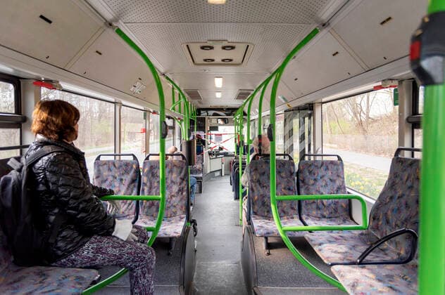 Blocked driver area in a bus Measures due to corona virus Nuremberg, 20 03 2120 Foto:xD.xAnoraganingrumx xFuturexImage