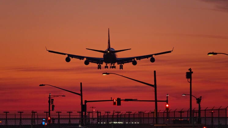 March 19, 2020, Richmond, British Columbia, Canada: A Boeing 747-400 jetliner (G-CIVL) belonging to British Airways lands at dusk, Vancouver International Airport, Richmond, B.C., Canada on Thursday, March 19, 2020. Worldwide, airlines are experiencing unprecedented financial stress due to the COVID-19 pandemic. Richmond Canada - ZUMAs202 20200319_zap_s202_009 Copyright: xBaynexStanleyx
