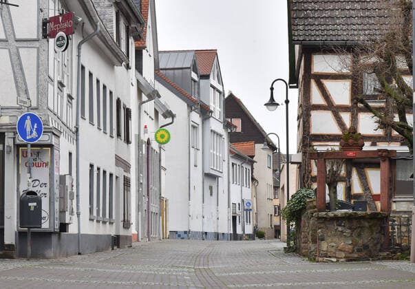 21 03 2020, xblx, a deserted street Friedberg