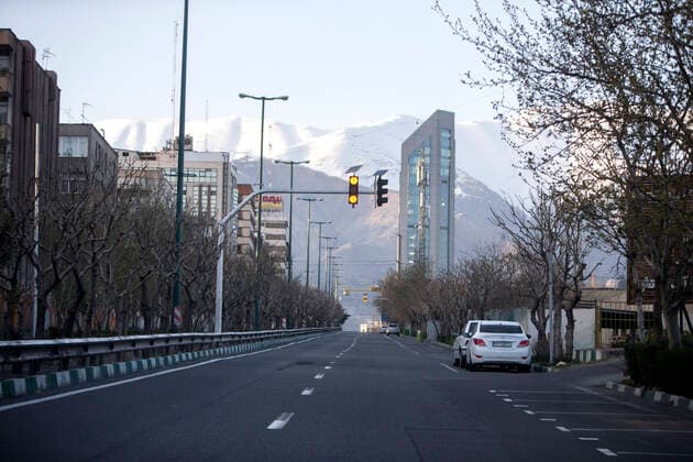(200321) -- TEHRAN, March 21, 2020 -- Photo taken on March 20, 2020 shows an empty street in Tehran, Iran. The total number of confirmed COVID-19 cases in Iran edged toward 20,000 on Friday. (Photo by Xinhua) IRAN-TEHRAN-COVID-19-EMPTY STREETS AhmadxHalabisaz 