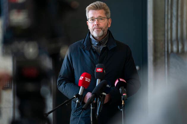 Mayor Frank Jensen and Police Director Anne Toennes inform about the corona situation and new measures in connection with enforcement of the assembly ban at the Politigaarden in Copenhagen, Saturday 21 March 2020,,  Copyright: MartinxSylvestx spdk20200321-121245-L