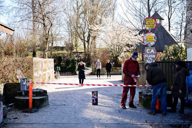 Christiania closes, Saturday March 21, 2020 Too many guests in recent days have allowed the refuge Christiania to close visitors from Saturday at 12 oclock for the danger of infection with coronavirus, Copenhagen Denmark,  Copyright: PhilipxDavali PhilipxDavalix spdk20200321-135139-L