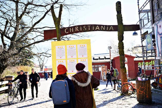 Christiania closes, Saturday March 21, 2020 Too many guests in recent days have allowed the refuge Christiania to close visitors from Saturday at 12 oclock for the danger of infection with coronavirus, Copenhagen Denmark,  Copyright: PhilipxDavali PhilipxDavalix spdk20200321-135353-L