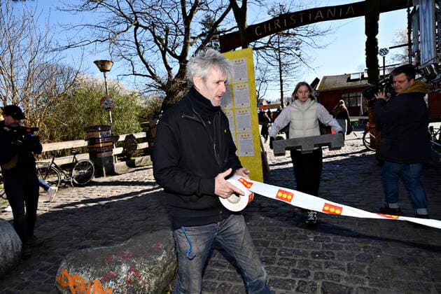 Christiania closes, Saturday March 21, 2020 Too many guests in recent days have allowed the refuge Christiania to close visitors from Saturday at 12 oclock for the danger of infection with coronavirus, Copenhagen Denmark,  Copyright: PhilipxDavali PhilipxDavalix spdk20200321-135401-L