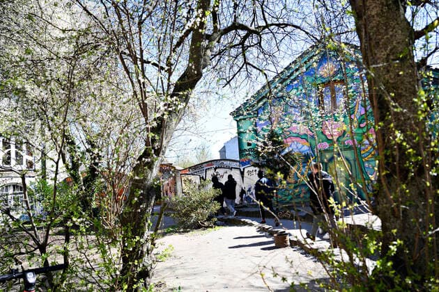 Christiania closes, Saturday March 21, 2020 Too many guests in recent days have allowed the refuge Christiania to close visitors from Saturday at 12 oclock for the danger of infection with coronavirus, Copenhagen Denmark,  Copyright: PhilipxDavali PhilipxDavalix spdk20200321-135409-L