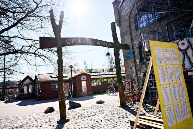 Christiania closes, Saturday March 21, 2020 Too many guests in recent days have allowed the refuge Christiania to close visitors from Saturday at 12 oclock for the danger of infection with coronavirus, Copenhagen Denmark,  Copyright: PhilipxDavali PhilipxDavalix spdk20200321-135417-L