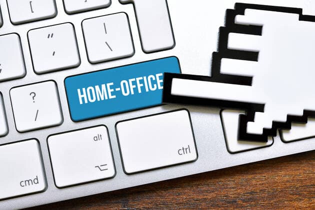 PHOTO MOUNT, computer button with the inscription Home Office ** NUR FUER REDAKTIONELLE ZWECKE ** EDITORIAL USE ONLY **