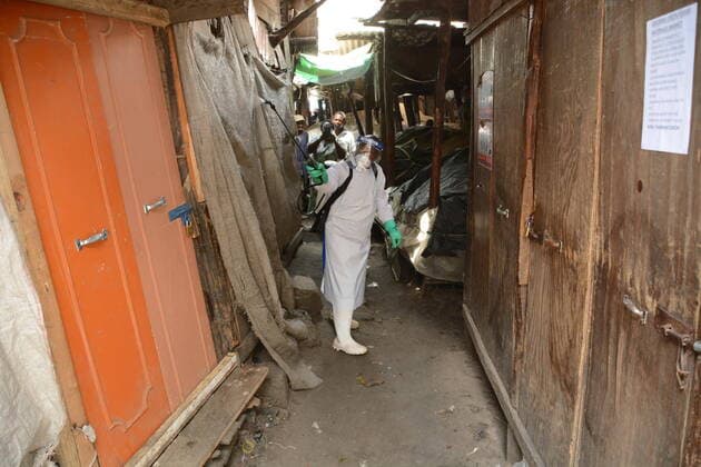 March 20, 2020, Nairobi, Kenya: A public health officer fumigates part of Gikomba market in Nairobi as a preventive measure against covid-19..The Kenyan government has banned all public gatherings activities, rallies and crusades. Places of worship are allowed to hold prayers provided they have hand sanitizers. Kenya has so far reported only seven cases of coronavirus. Nairobi Kenya - ZUMAs197 20200320_zaa_s197_262 Copyright: xDennisxSigwex