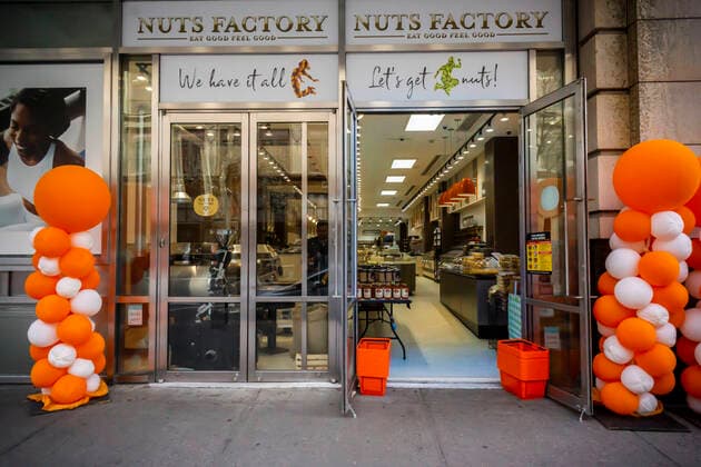 New York during the COVID-19 pandemic The Nuts Factory in the Chelsea neighborhood of New York chooses an inauspicious time to open their new store, seen on Saturday, March 21, 2020. (  RichardxB.xLevine