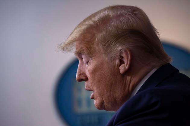 March 21, 2020, Washington, District of Columbia, USA: United States President Donald J. Trump makes remarks on the Coronavirus crisis in the Brady Press Briefing Room of the White House in Washington, DC on Saturday, March 21, 2020 Washington USA - ZUMAs152 20200321_zaa_s152_003 Copyright: xStefanixReynoldsx