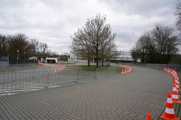 Corona Virus Pandemic, bfischu, HMB Media Schumacher, 21 03 20, Forchheim, Germany Swab site Forchheim, Public Health Department Copyright: HMBxMedia Schumacher
