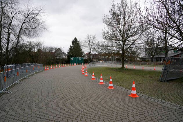 Corona Virus Pandemic, bfischu, HMB Media Schumacher, 21 03 20, Forchheim, Germany Swab site Forchheim, Public Health Department Copyright: HMBxMedia Schumacher