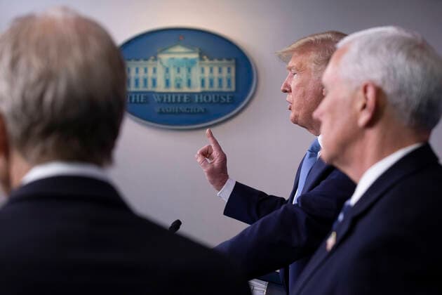 March 21, 2020, Washington, District of Columbia, USA: United States President Donald J. Trump makes remarks on the Coronavirus crisis in the Brady Press Briefing Room of the White House in Washington, DC on Saturday, March 21, 2020 Washington USA - ZUMAs152 20200321_zaa_s152_027 Copyright: xStefanixReynoldsx