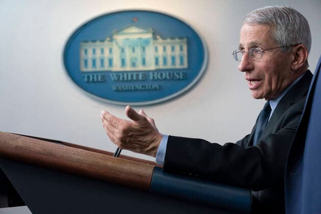 March 16, 2020, Washington, DC, United States of America: Dr. Anthony Fauci, Director of the National Institute of Allergy and Infectious Diseases, delivers remarks at the White House Coronavirus Task Force briefing in the Press Briefing Room of the White House March 16, 2020 in Washington, DC. Washington United States of America - ZUMAp138 20200316_zaa_p138_011 Copyright: xD.xMylesxCullen WhitexHousex