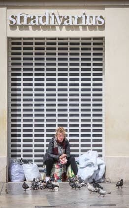 March 21, 2020: March 21, 2020 (Malaga)The number of homeless people who have nowhere to go for the Coronavirus Malaga is growing. - ZUMAc161 20200321_zap_c161_099 Copyright: xLorenzoxCarnerox